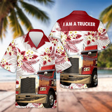 Load image into Gallery viewer, Personalized Hawaiian Shirt Custom Photo Gift for Trucker
