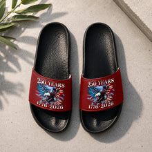 Load image into Gallery viewer, Patriotic American Slide Sandals Custom Design Gift for Dad
