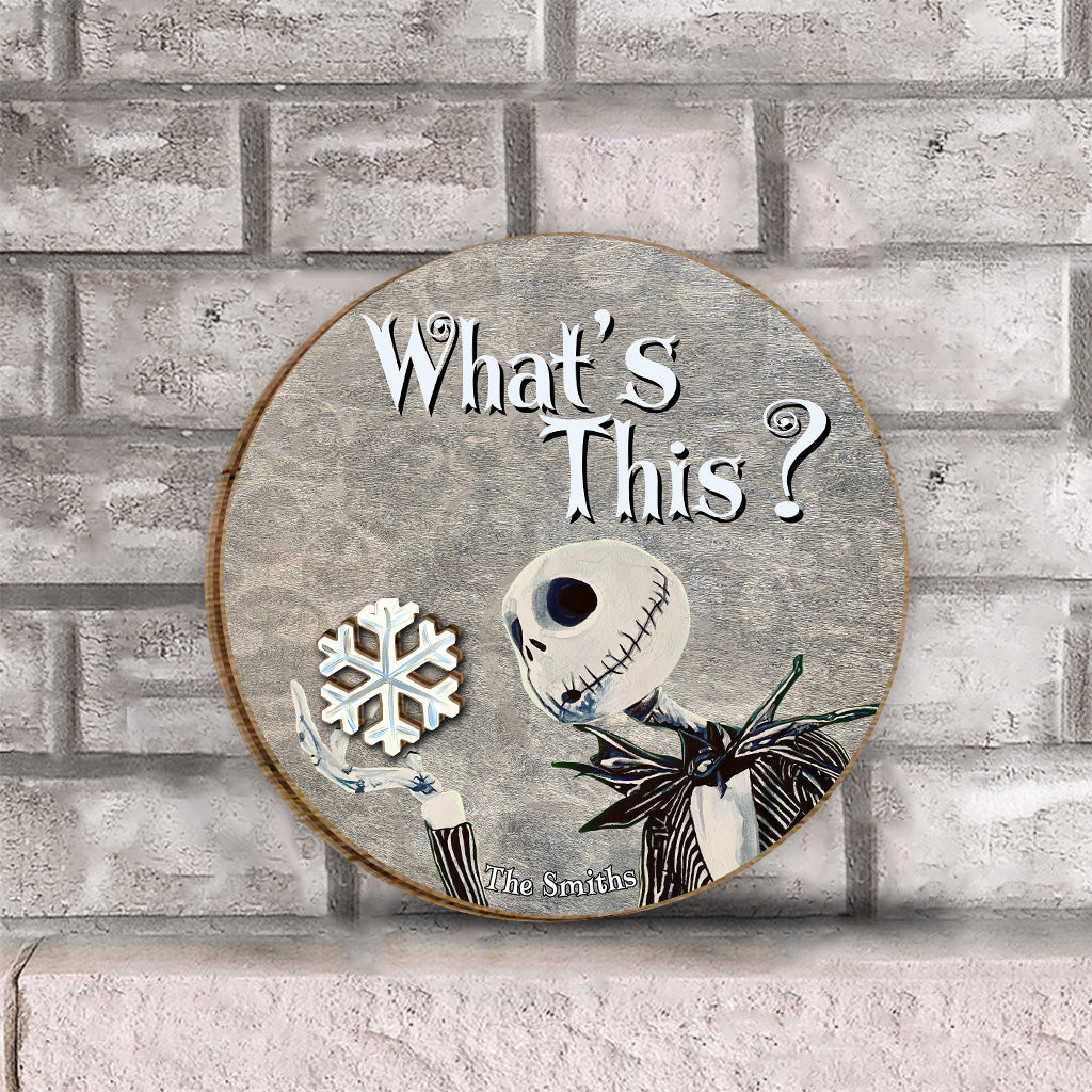Personalized Interchangeable Wood Sign with Seasonal Charms