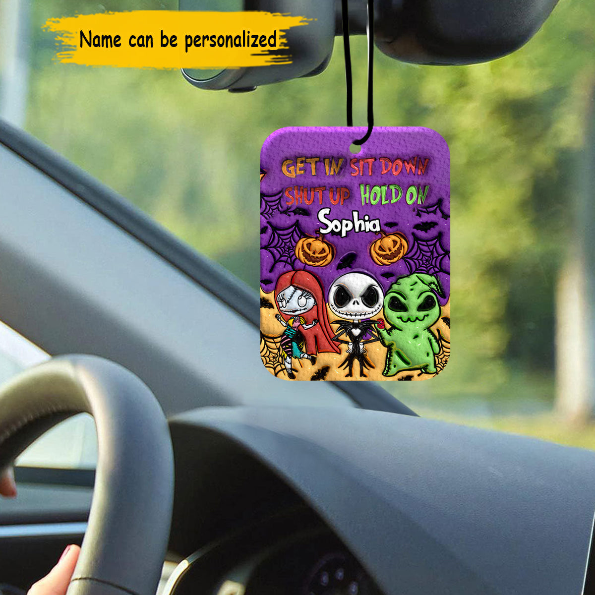 Personalized Halloween Air Freshener Custom Name Gift