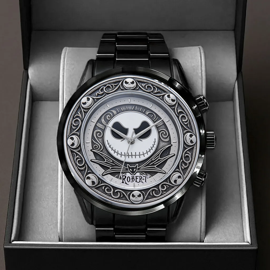 Personalized Skeleton Hand Watch Gift for Movie Fans