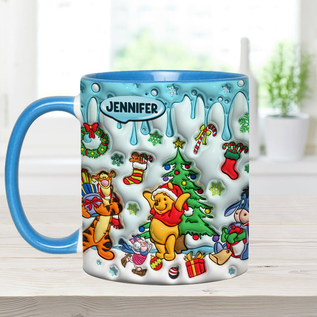 Personalized Christmas Accent Mug with Name for Mom or Dad