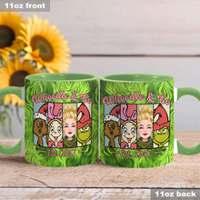 Load image into Gallery viewer, Personalized Holiday Accent Mug Custom Name Whoville Gift
