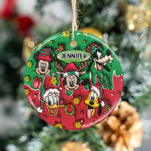 Load image into Gallery viewer, Personalized Ceramic Circle Ornament Christmas Gift for Kids
