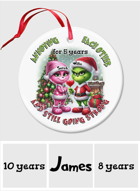 Personalized Ceramic Christmas Ornament Annoying Each Other Gift for Couple