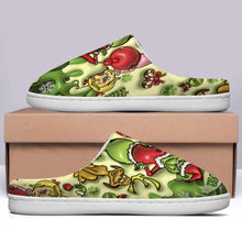 Load image into Gallery viewer, Personalized Christmas Slippers with Grinch Design for Adults | Cozy Holiday Gift
