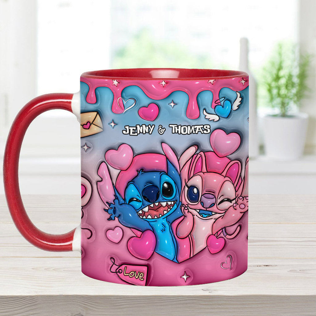 Personalized Ohana Accent Mug Custom Names Gift for Couples