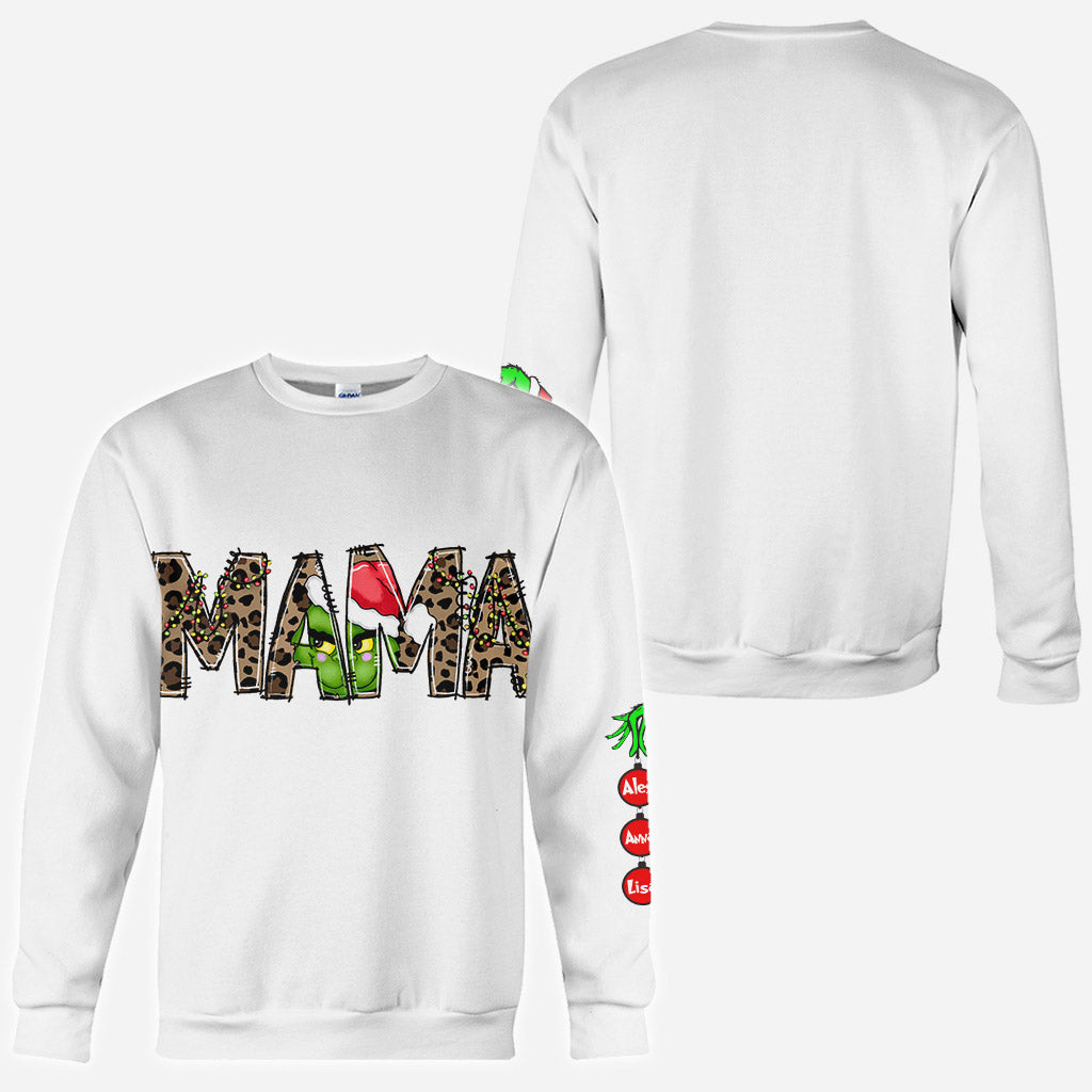 Personalized Christmas Hoodie for Mom with Grinch Design
