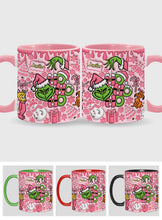 Load image into Gallery viewer, Personalized Grinch Christmas Accent Mug with Custom Name for Holiday Gifts
