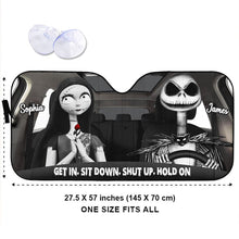 Load image into Gallery viewer, Personalized Nightmare Car Sunshade Custom Names Gift for Couple
