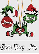 Load image into Gallery viewer, Personalized Grinch Merry Christmas Ornament Gift for Kids
