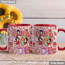 Load image into Gallery viewer, Personalized Valentine’s Day Accent Mug Custom Name Gift for Couple
