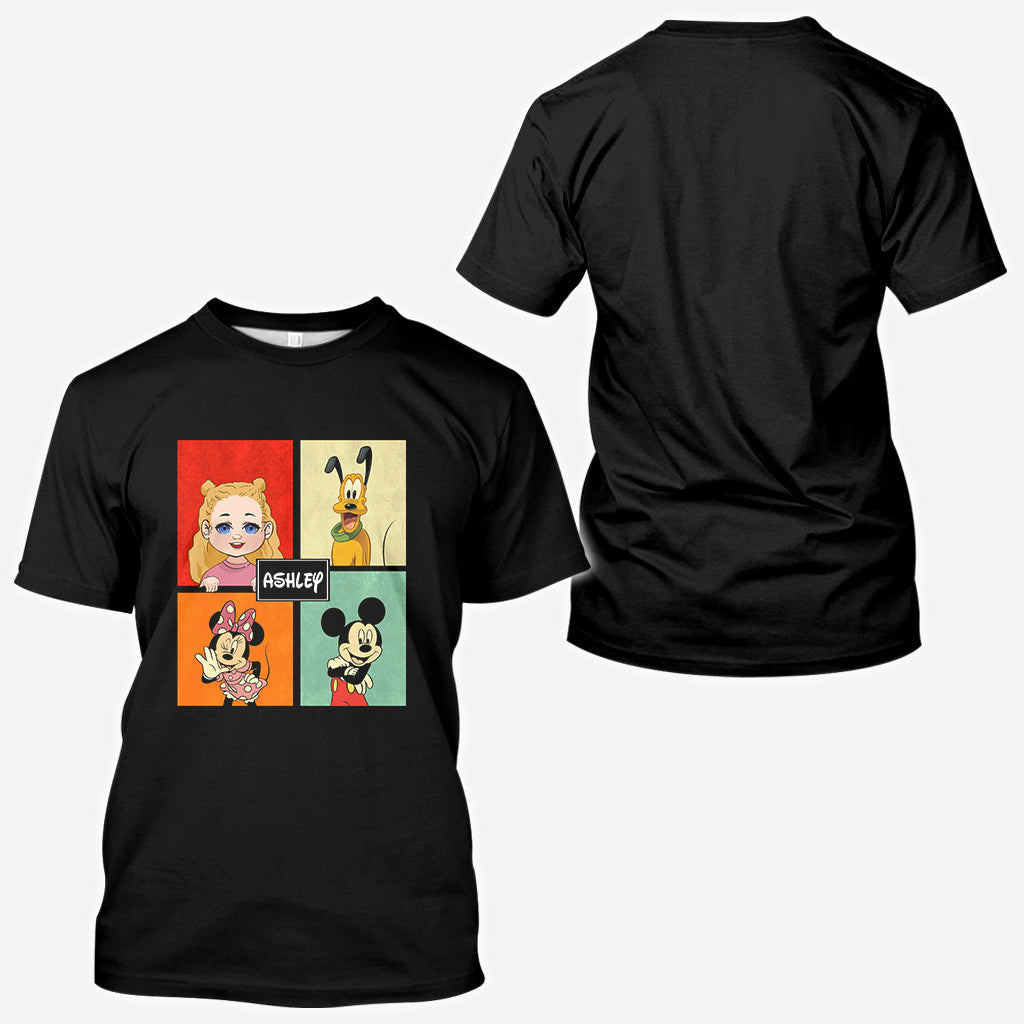 Personalized Disney Character All Over Shirt Custom Name Gift
