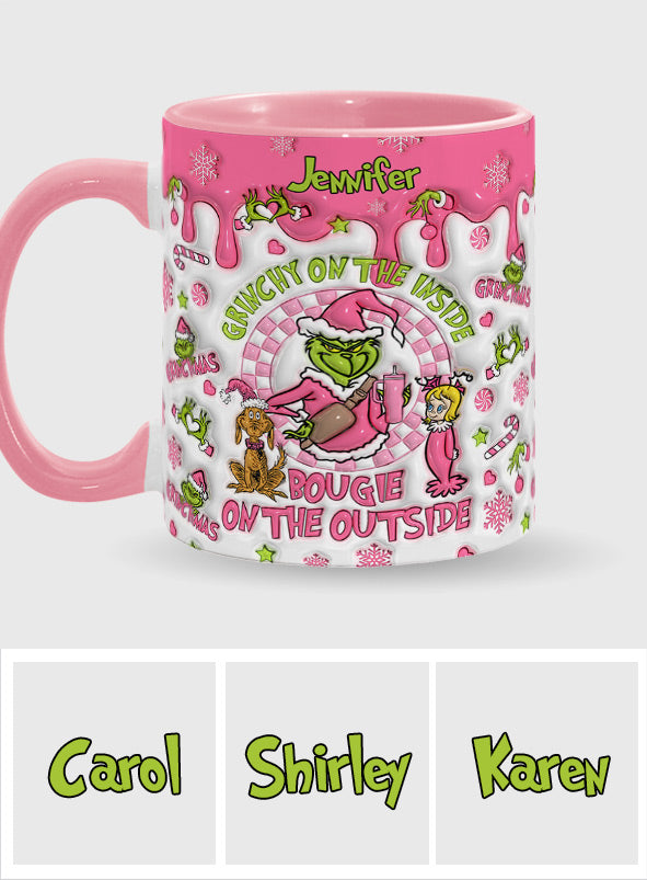 Personalized Christmas Accent Mug Grinchy On The Inside Gift