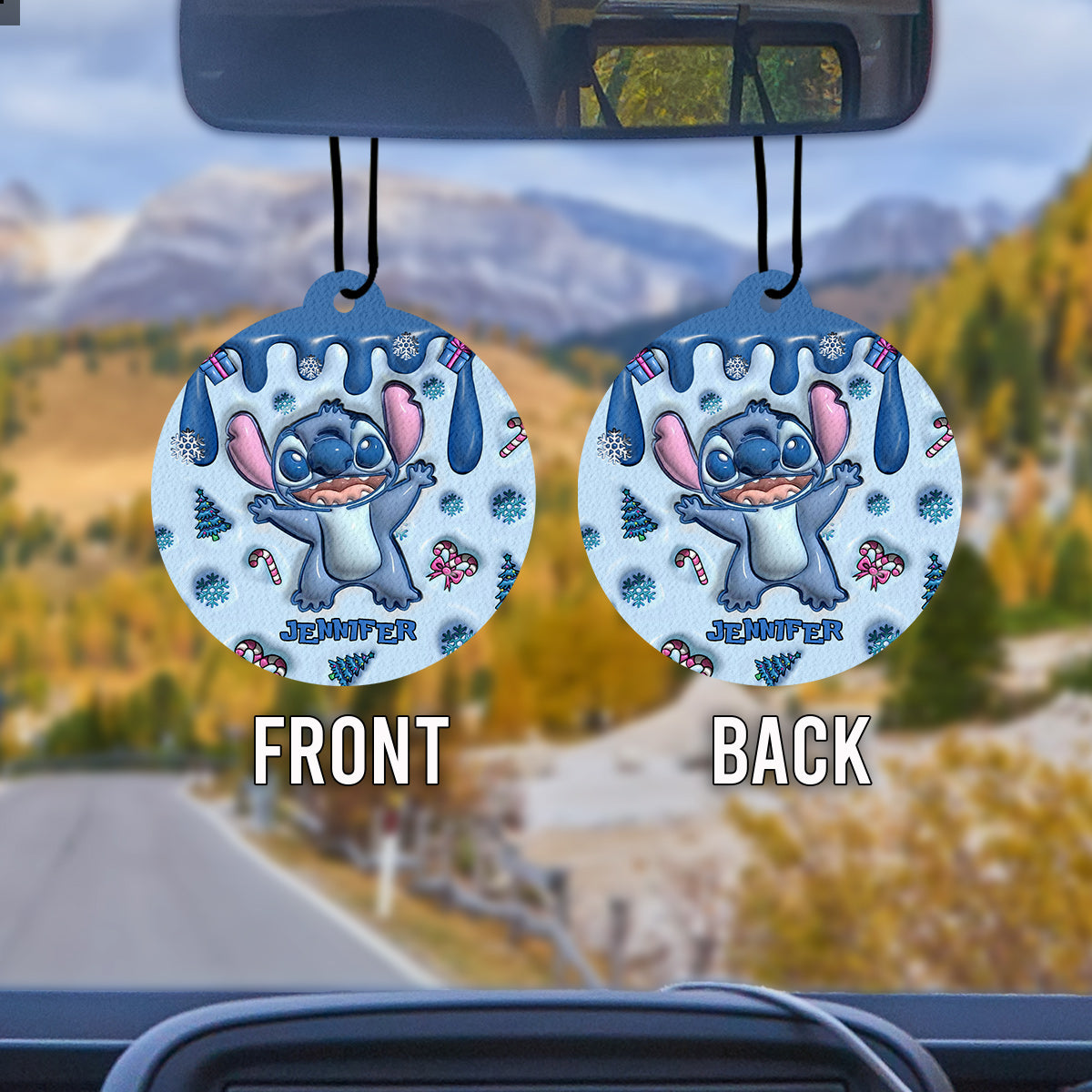 Personalized Ohana Circle Air Freshener Christmas Gift