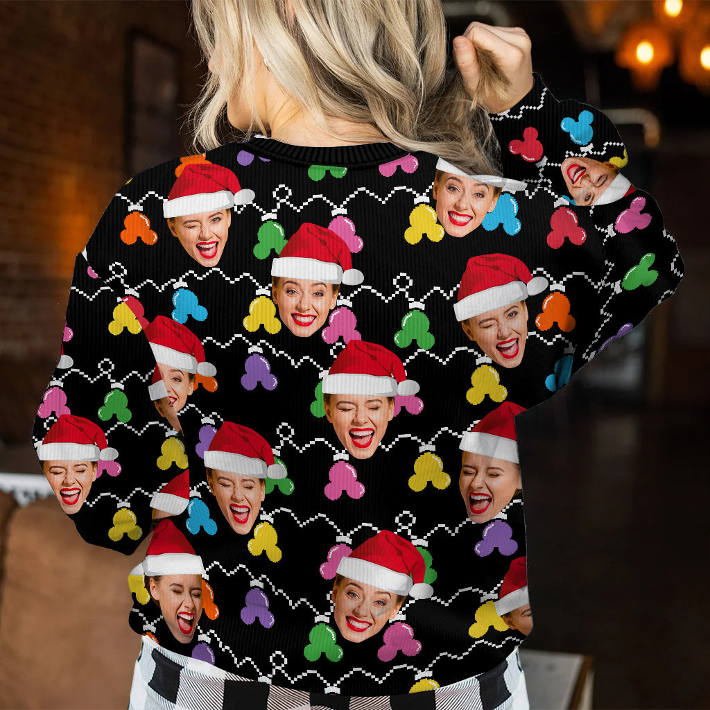 Personalized Merry Christmas Mouse Ear Ugly Sweater Gift