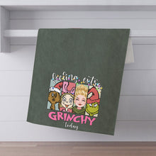 Load image into Gallery viewer, Personalized Grinch Christmas Towel Custom Design Gift Idea

