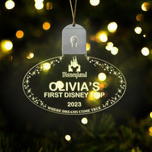Load image into Gallery viewer, Personalized LED Acrylic Ornament with Custom Name for Christmas
