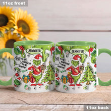 Load image into Gallery viewer, Personalized Grinch Accent Mug Custom Name Christmas Gift

