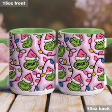 Load image into Gallery viewer, Personalized Christmas Accent Mug with Grinch Design for Kids
