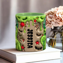 Load image into Gallery viewer, Personalized Grinch Accent Mug Custom Name Unique Christmas Gift
