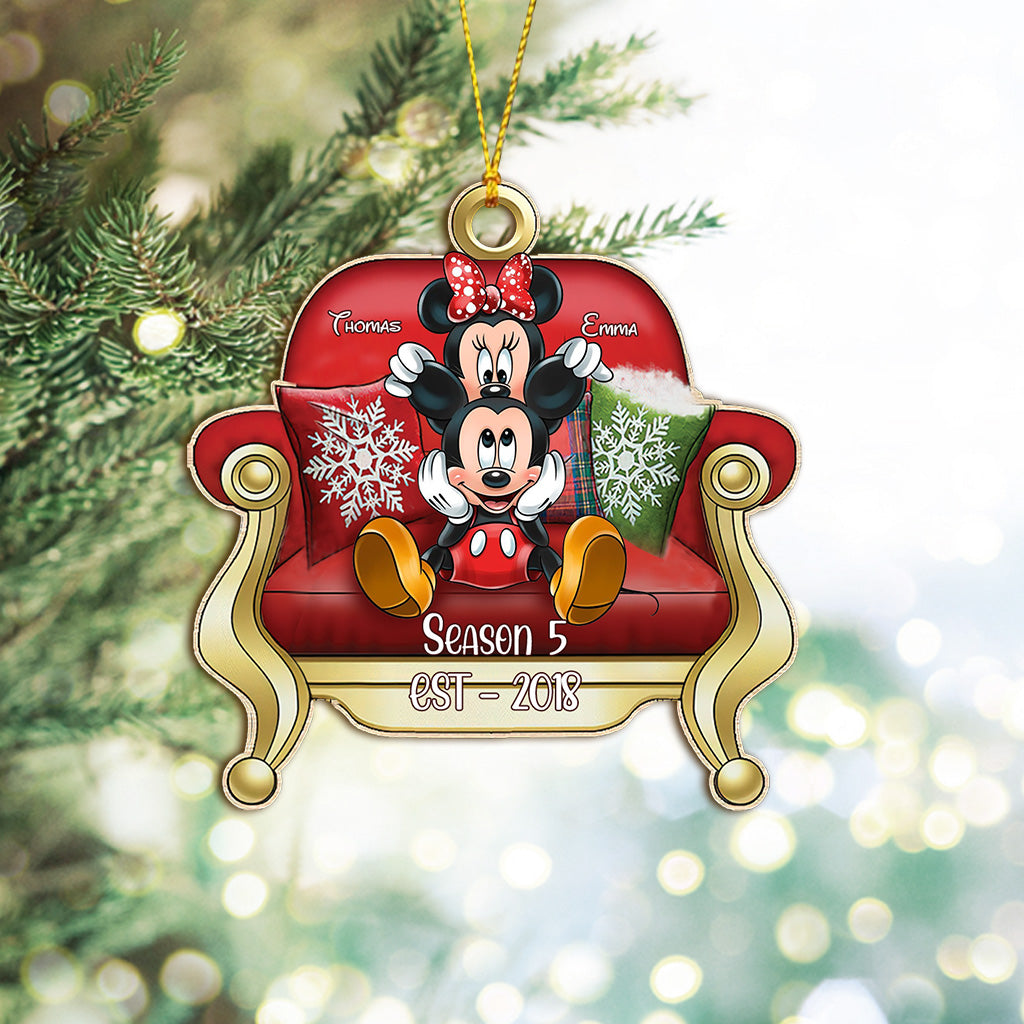 Personalized One-sided Mouse Ornament Custom Family Gift for Christmas