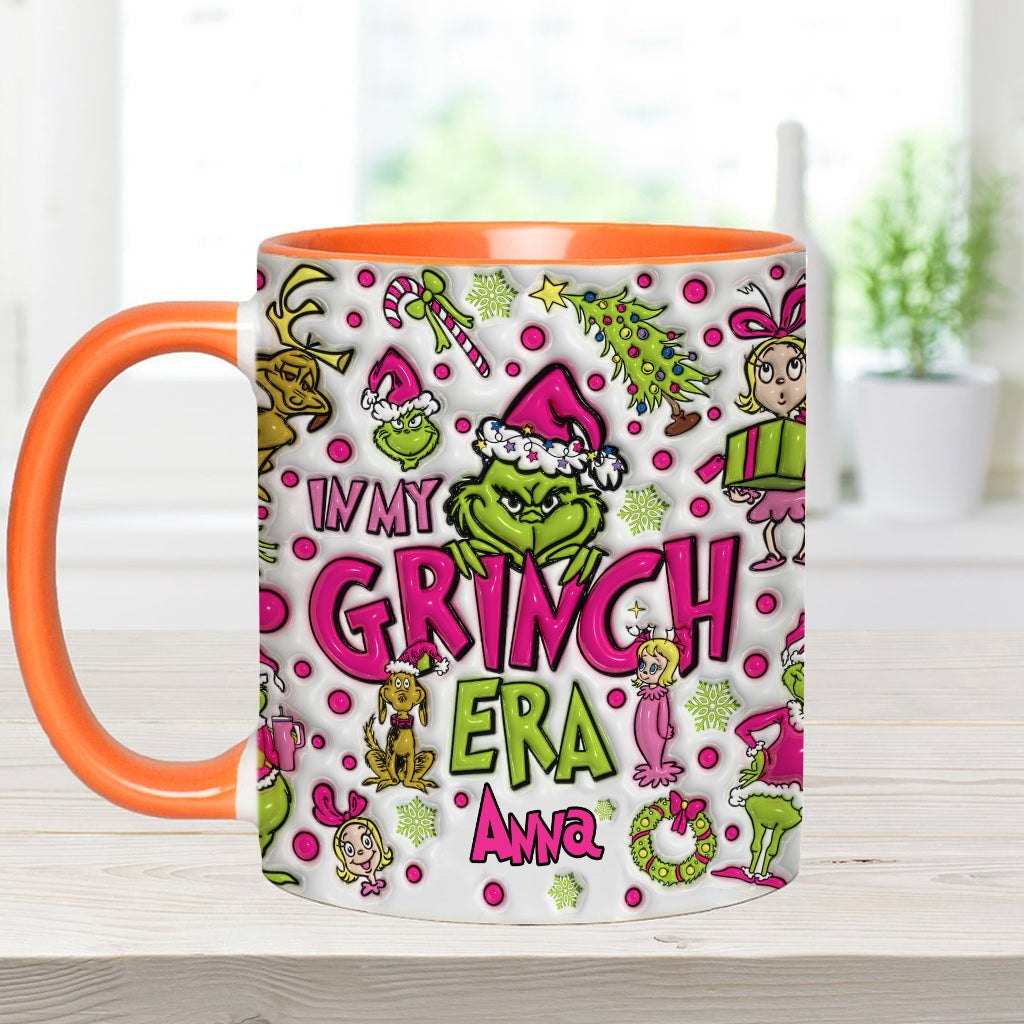 Personalized Grinch Accent Mug Custom Name Holiday Gift