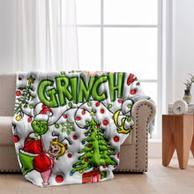 Load image into Gallery viewer, Personalized Grinch Blanket Custom Name Gift for Christmas
