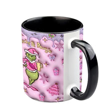 Load image into Gallery viewer, Personalized Grinchy &amp; Bougie Accent Mug Custom Name Gift for Christmas
