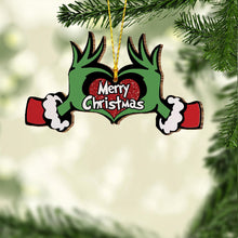 Load image into Gallery viewer, Personalized Grinch Merry Christmas Ornament Gift for Kids
