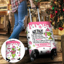 Load image into Gallery viewer, Personalized Christmas Luggage Cover Custom Name Grinch Design
