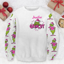 Load image into Gallery viewer, Personalized Grinchy Holiday Ugly Sweater Gift for Women
