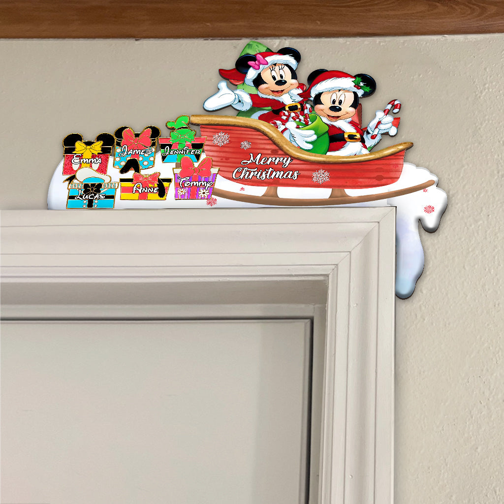 Personalized Merry Christmas Mouse Door Frame Decoration
