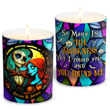 Load image into Gallery viewer, Personalized Nightmare Candle with Custom Names Wooden Lid Gift for Couples
