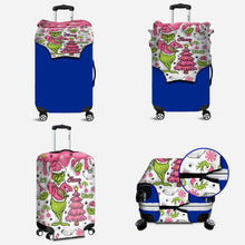 Load image into Gallery viewer, Personalized Grinchmas Luggage Cover Custom Name for Christmas
