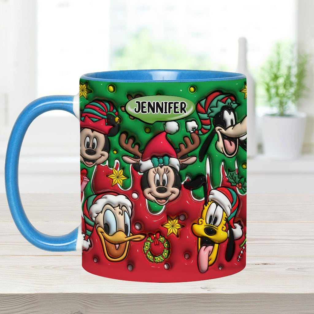 Personalized Christmas Mouse Accent Mug Custom Name Gift