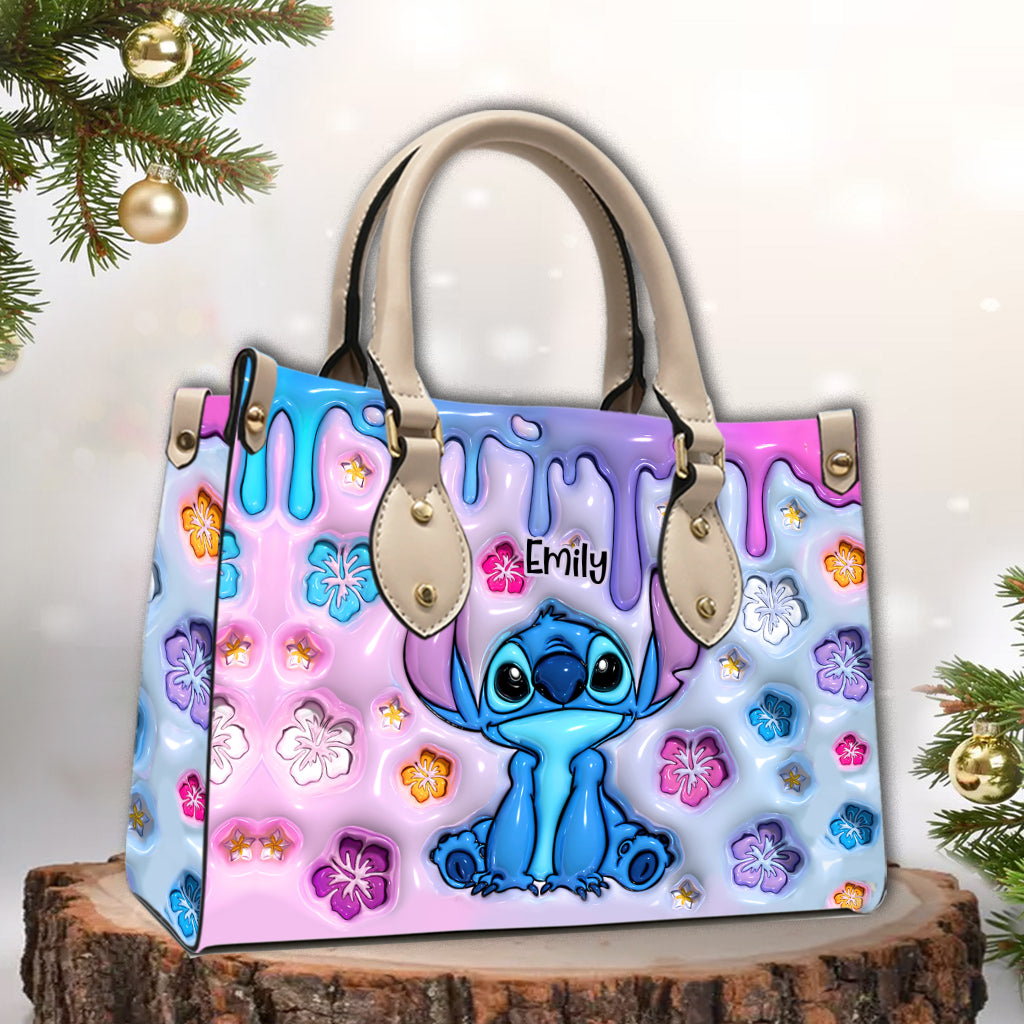Personalized Ohana Leather Handbag Custom Name Gift for Her