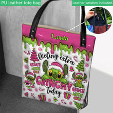 Load image into Gallery viewer, Personalized Grinch Tote Bag Custom Name Gift for Christmas
