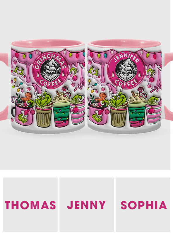 Personalized Grinchmas Coffee Accent Mug Custom Gift for Christmas