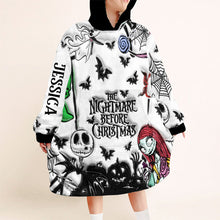 Load image into Gallery viewer, Personalized Nightmare Blanket Hoodie Custom Name Gift for Halloween

