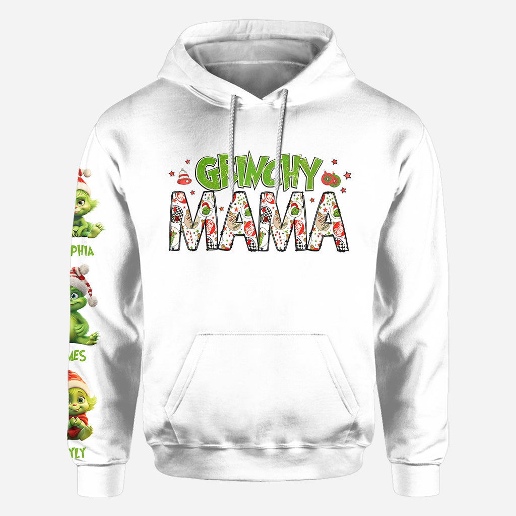 Personalized Grinch Mama All Over Shirt for Christmas Gift