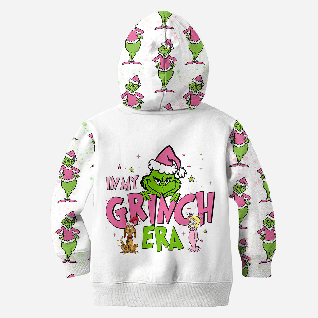 Personalized Grinch Era Christmas Hoodie and Leggings Set