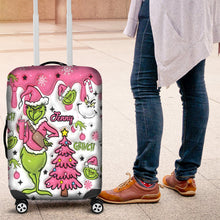 Load image into Gallery viewer, Personalized Grinchmas Luggage Cover Custom Name for Christmas
