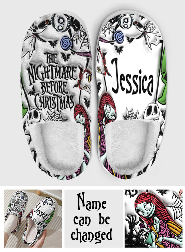 Personalized Nightmare Slippers Cozy Custom Design Gift