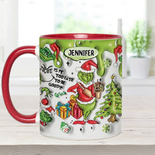 Load image into Gallery viewer, Personalized Grinch Accent Mug Custom Name Christmas Gift
