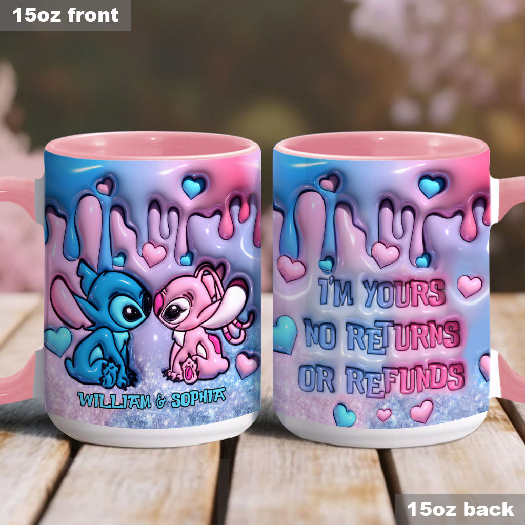 Personalized Ohana Accent Mug Custom Names Gift for Couple