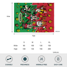 Load image into Gallery viewer, Personalized Christmas Mouse Blanket Custom Name Gift
