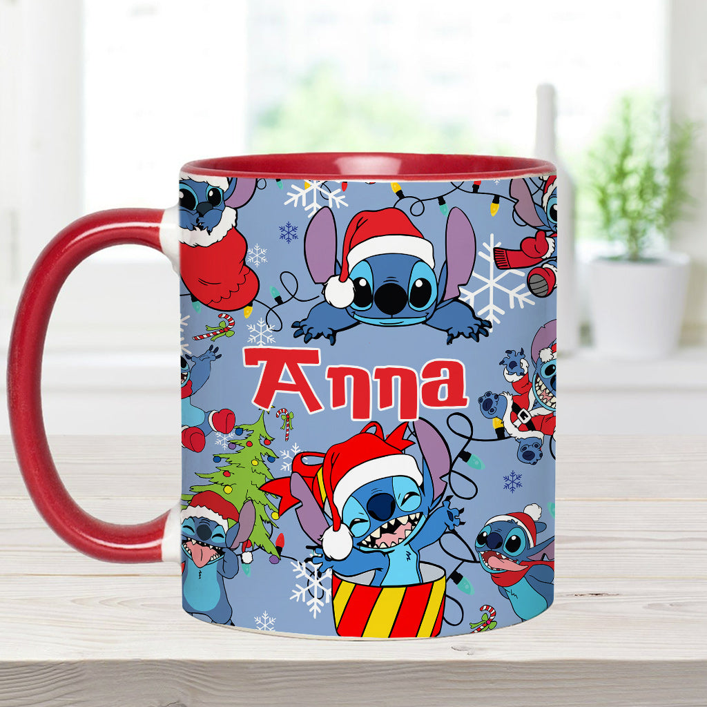 Personalized Ohana Accent Mug Custom Name Christmas Gift