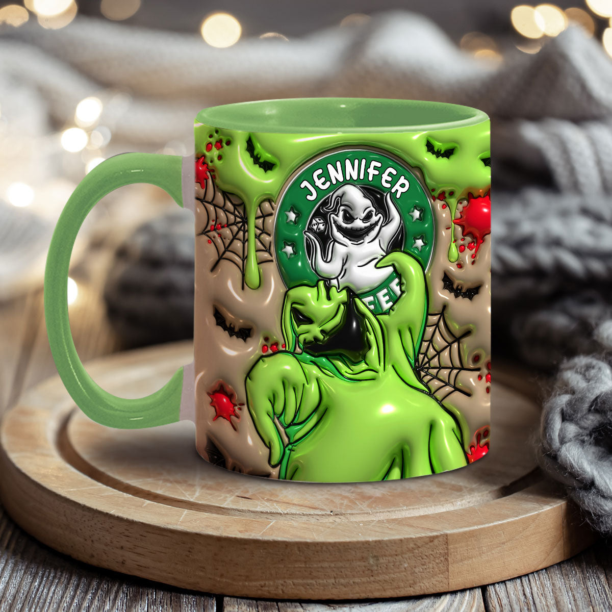 Personalized Halloween Accent Mug Custom Name Gift Idea
