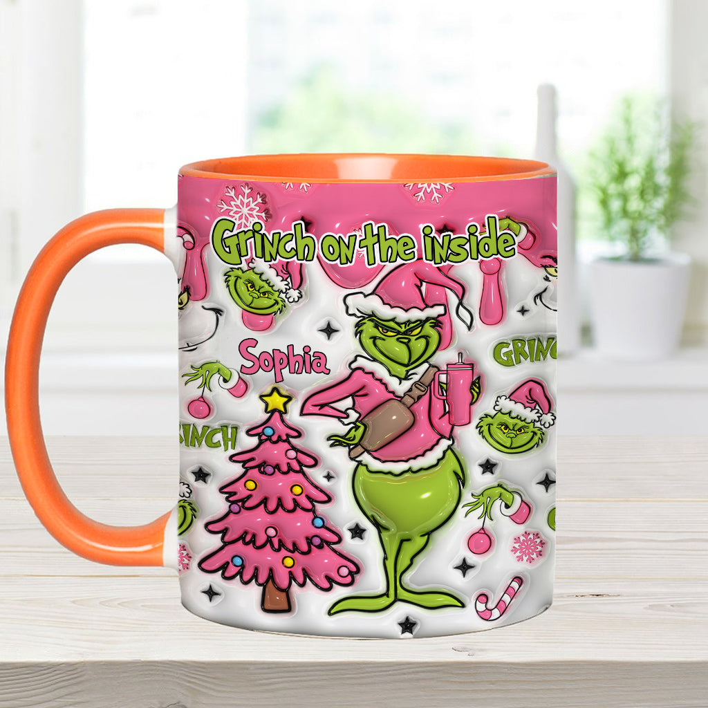Personalized Grinch Accent Mug Custom Name Holiday Gift